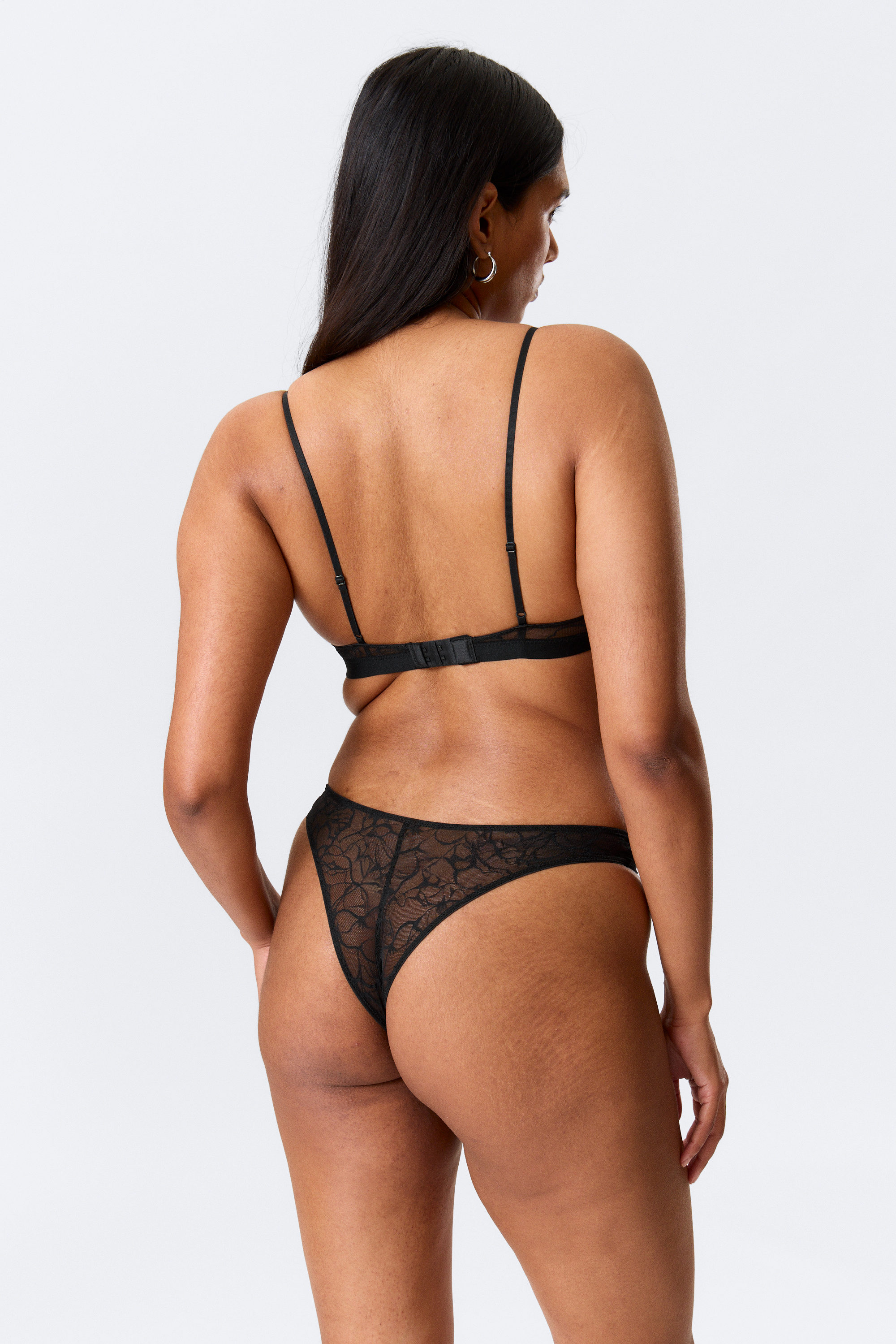 Svart - 2-pack swirly brazilian-trosor i spets - 3