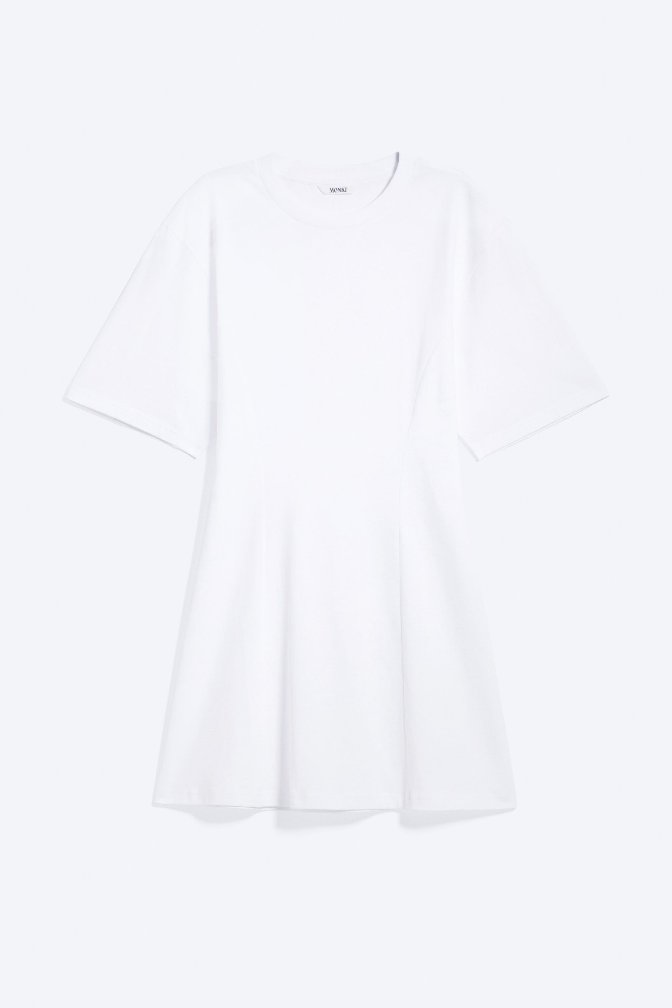 White - Flared Mini T-shirtklänning - 4