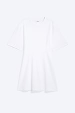 White - Flared Mini T-shirtklänning - 4