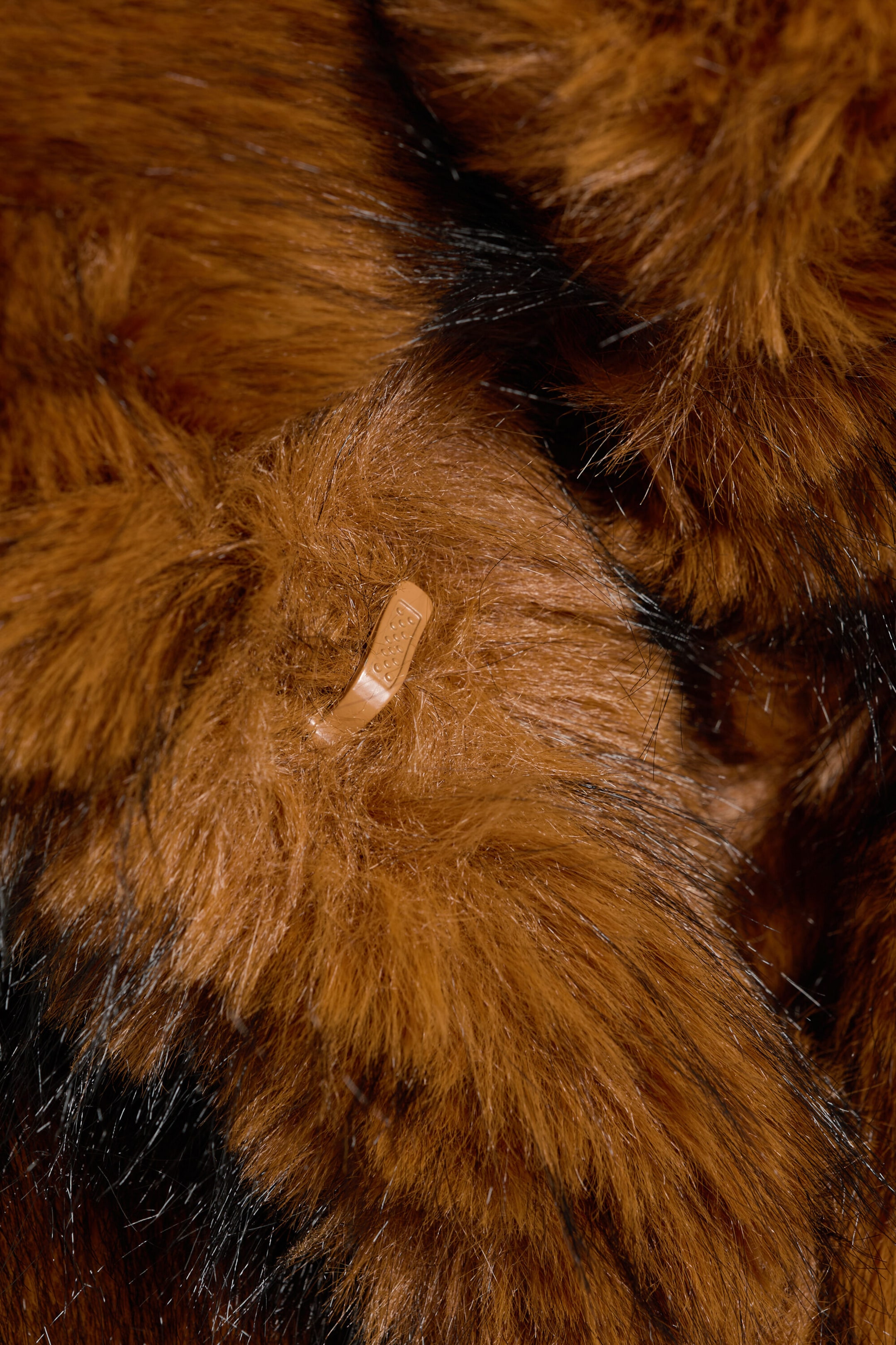 Rust Brown - Relaxed faux fur jacket - 5