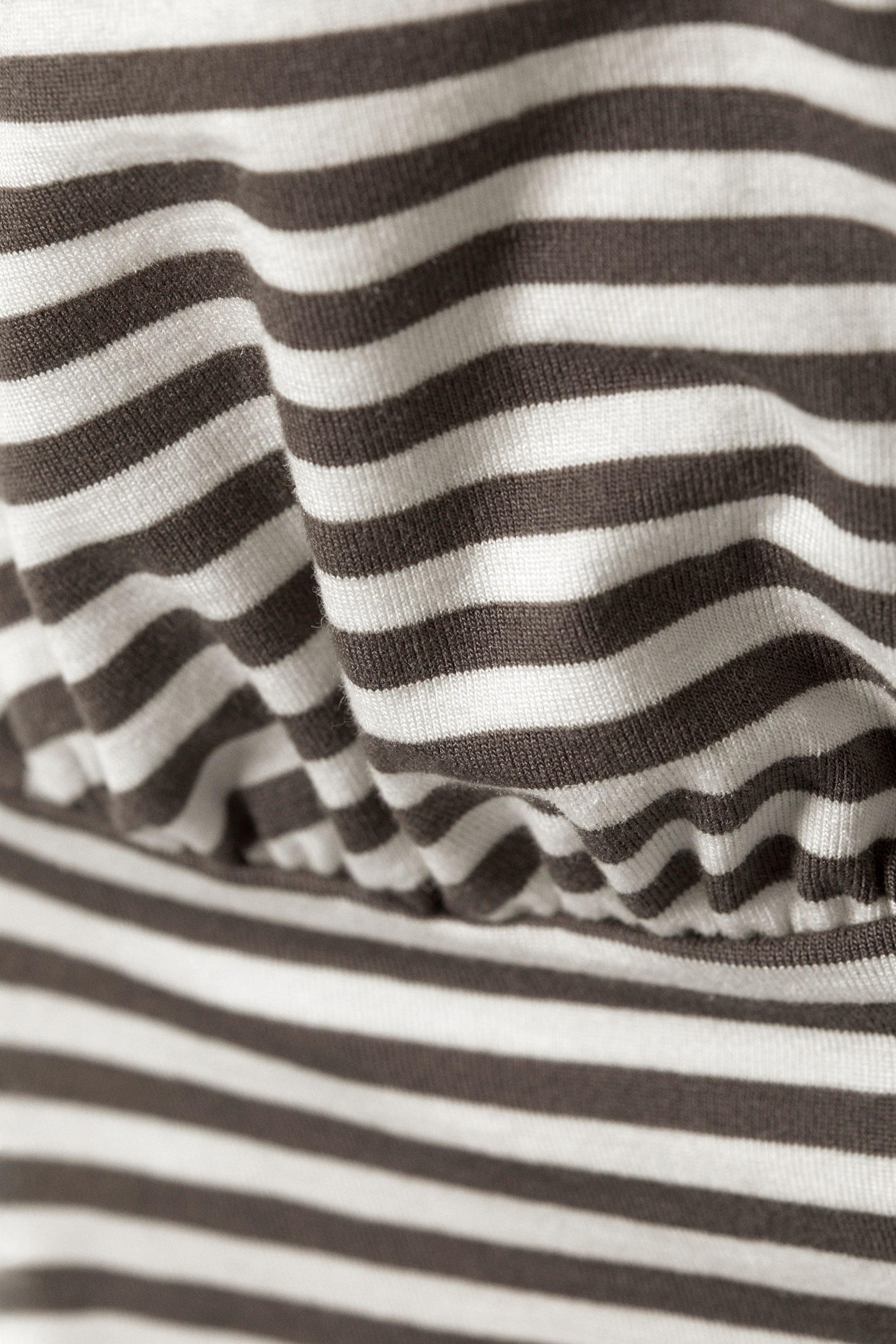 Dark Mole & White Stripes - Deep Halterneck Top - 5