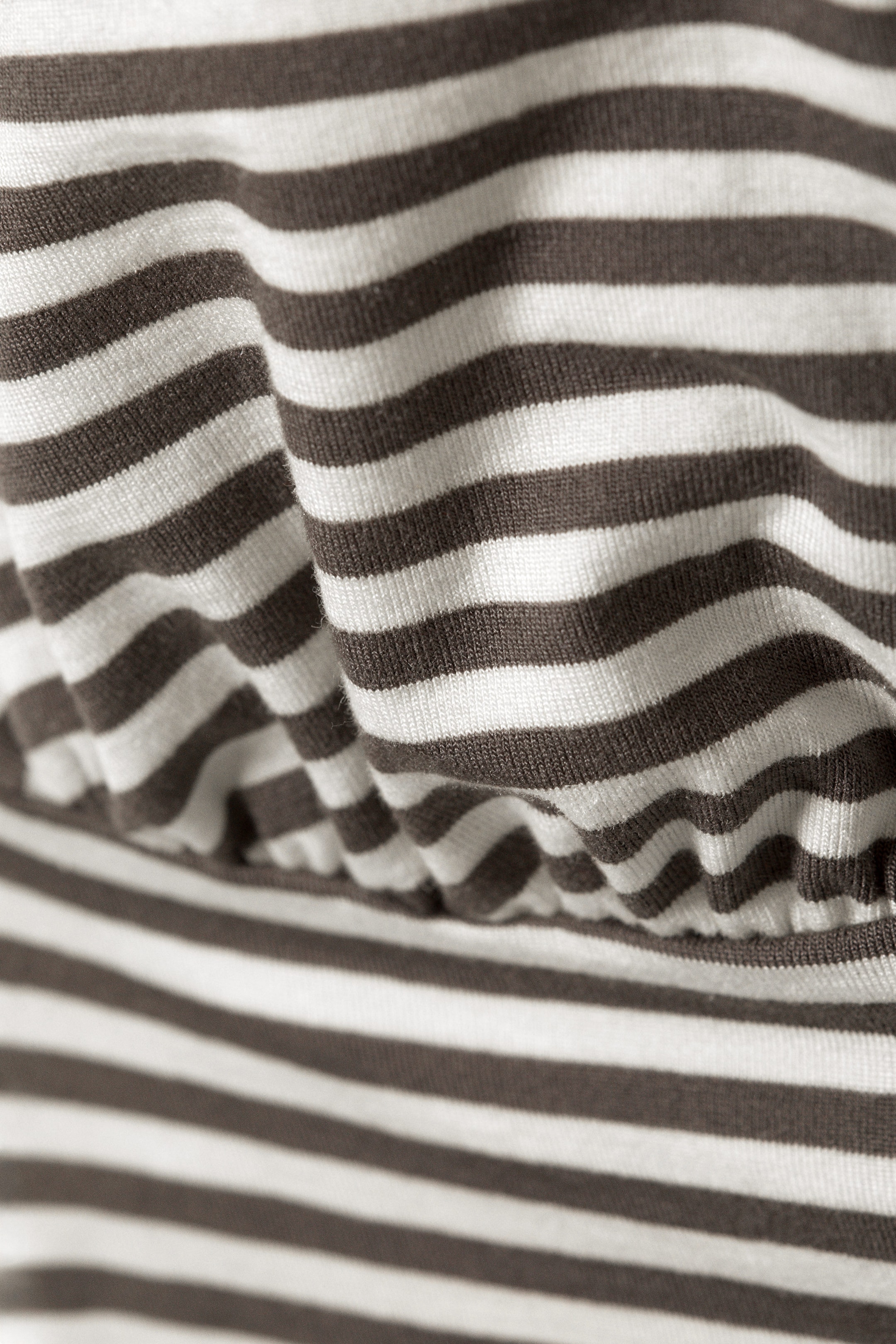 Dark Mole & White Stripes - Deep Halterneck Top - 2