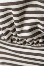 Dark Mole & White Stripes - Deep Halterneck Top - 1