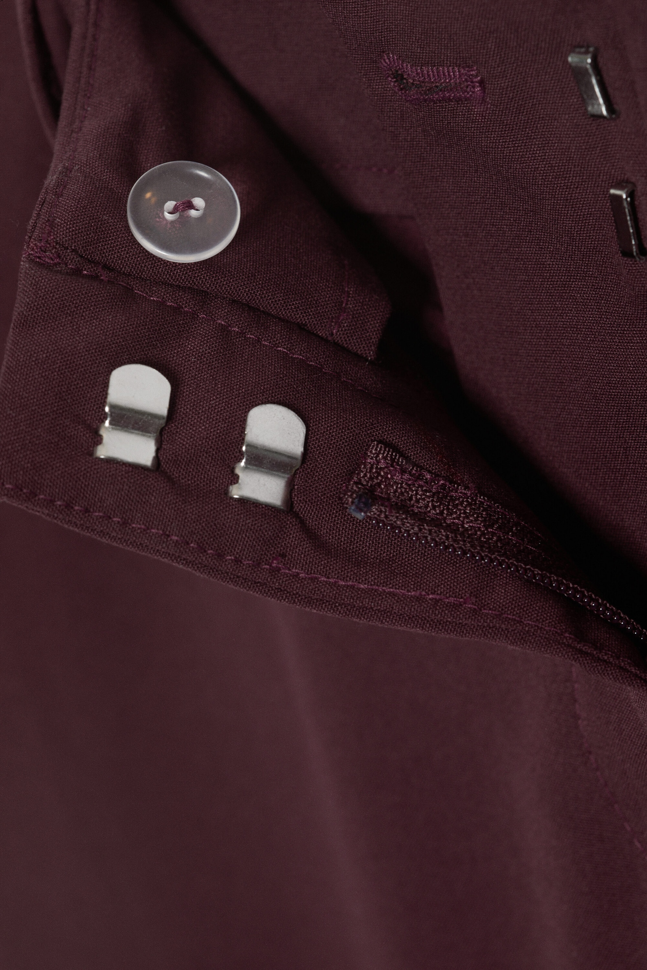 Dark Red - Low waist straight slim trousers - 4