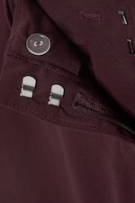 Dark Red - Low waist straight slim trousers - 4