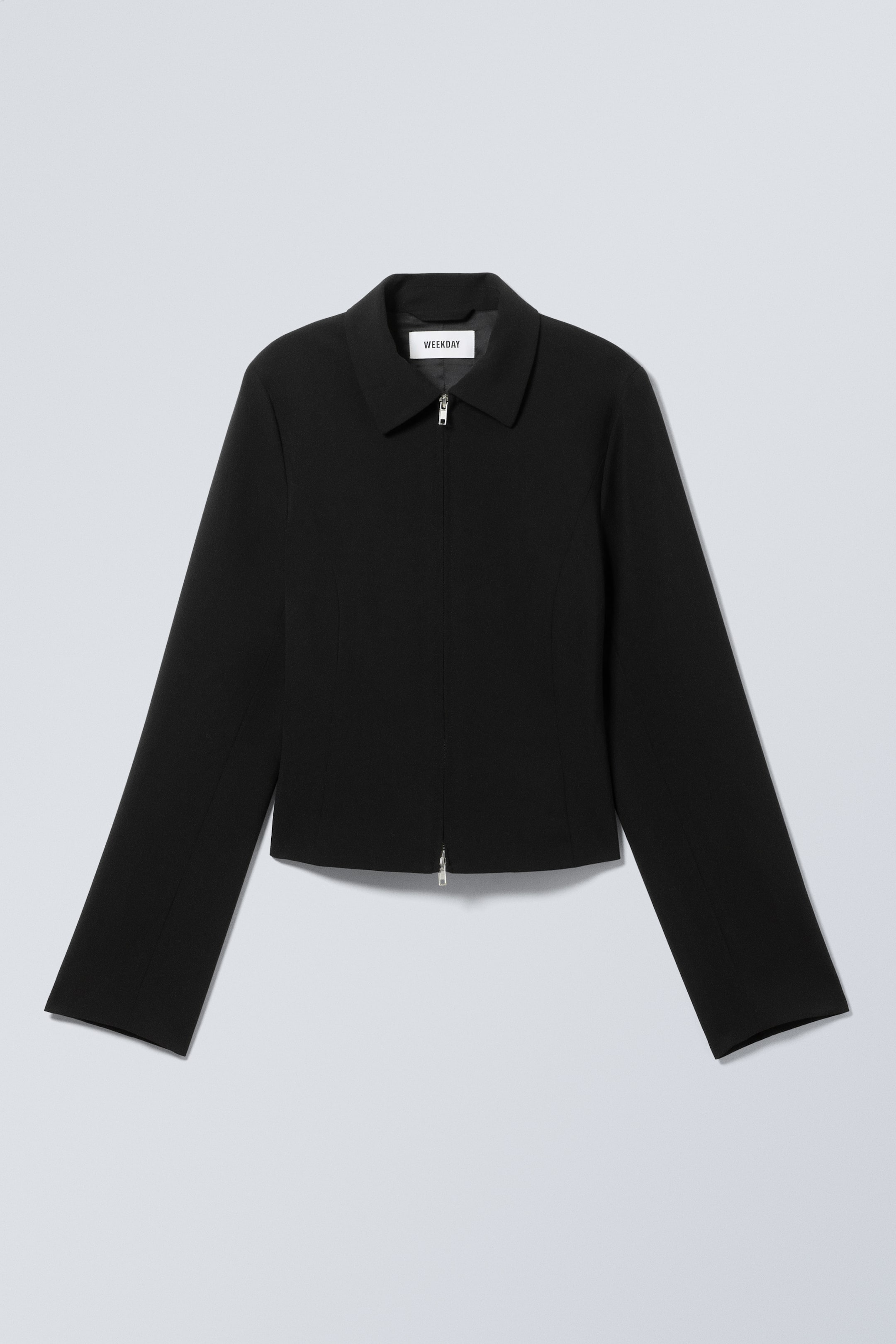 Visa större bild: Kostymjacka med dragkedja - Svart - DAM | H&M FI 1