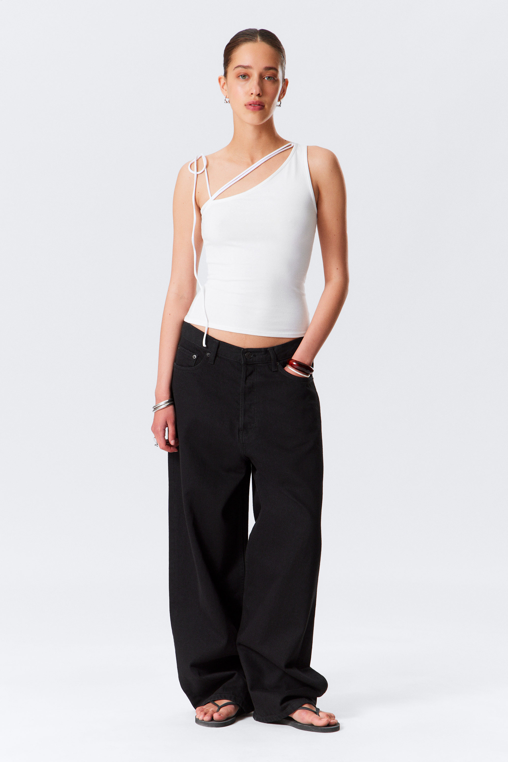 Vit - Tight enaxlad tanktopp - 2
