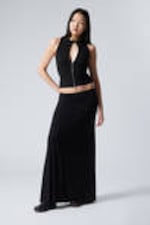 Black - Maxi Jersey Skirt - 0