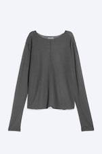 Gris foncé - Pull ample confectionné en maille transparente - 4