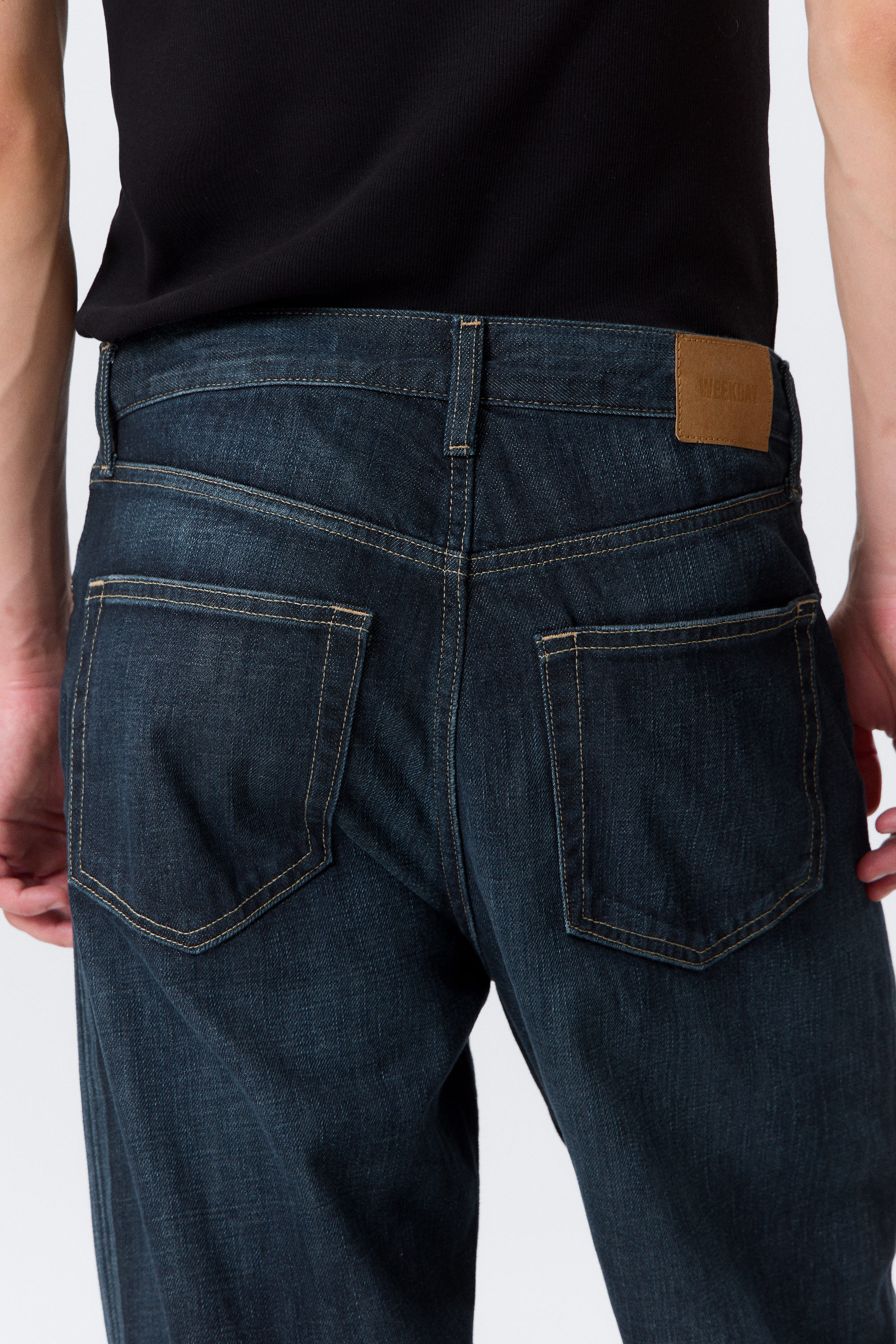 Deep Sea Blue - Dark Blue - Ray Relaxed Tapered Leg Jeans - 4