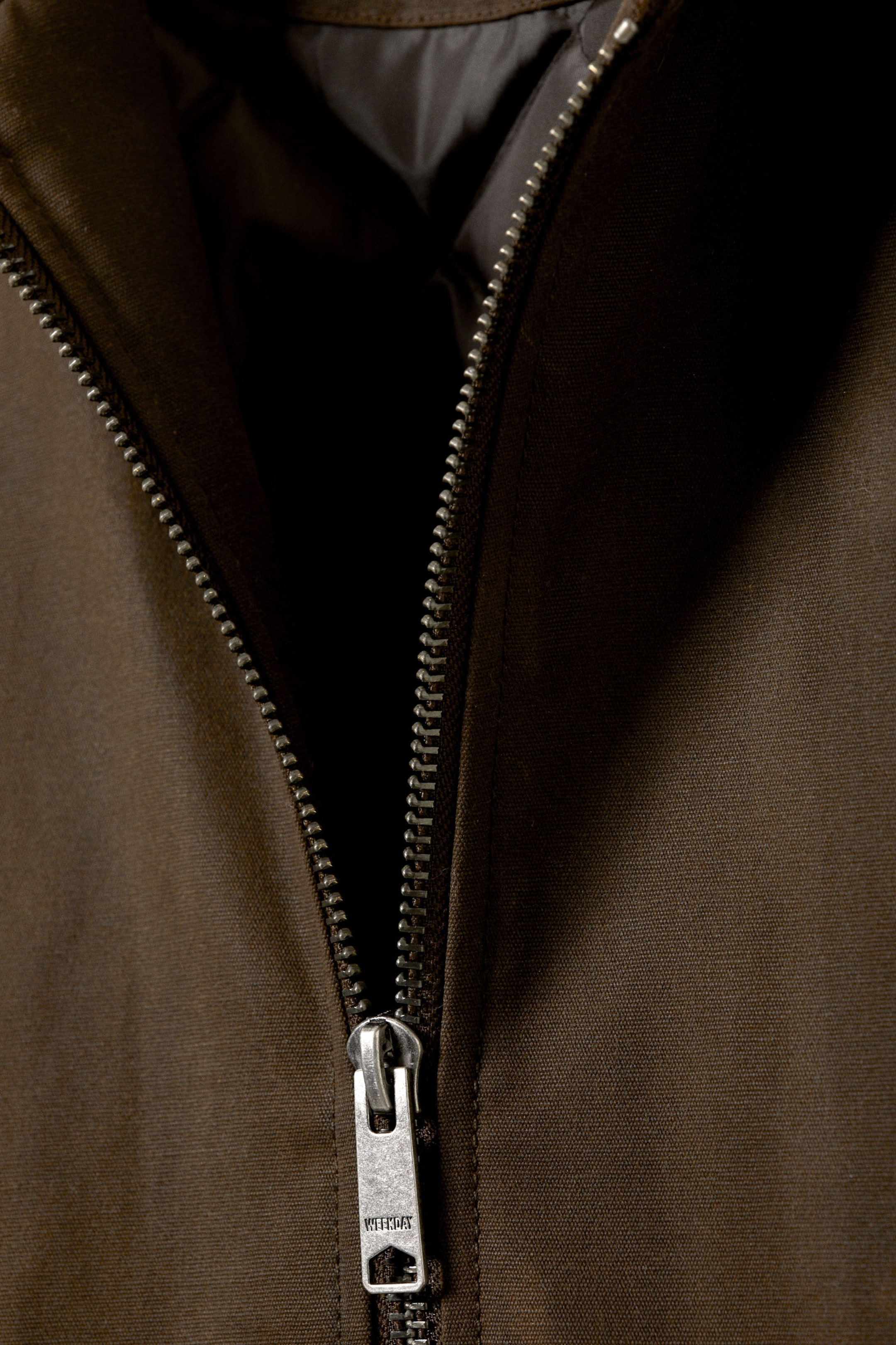 Dunkelbraun - Gewachste Oxford-Jacke - 2