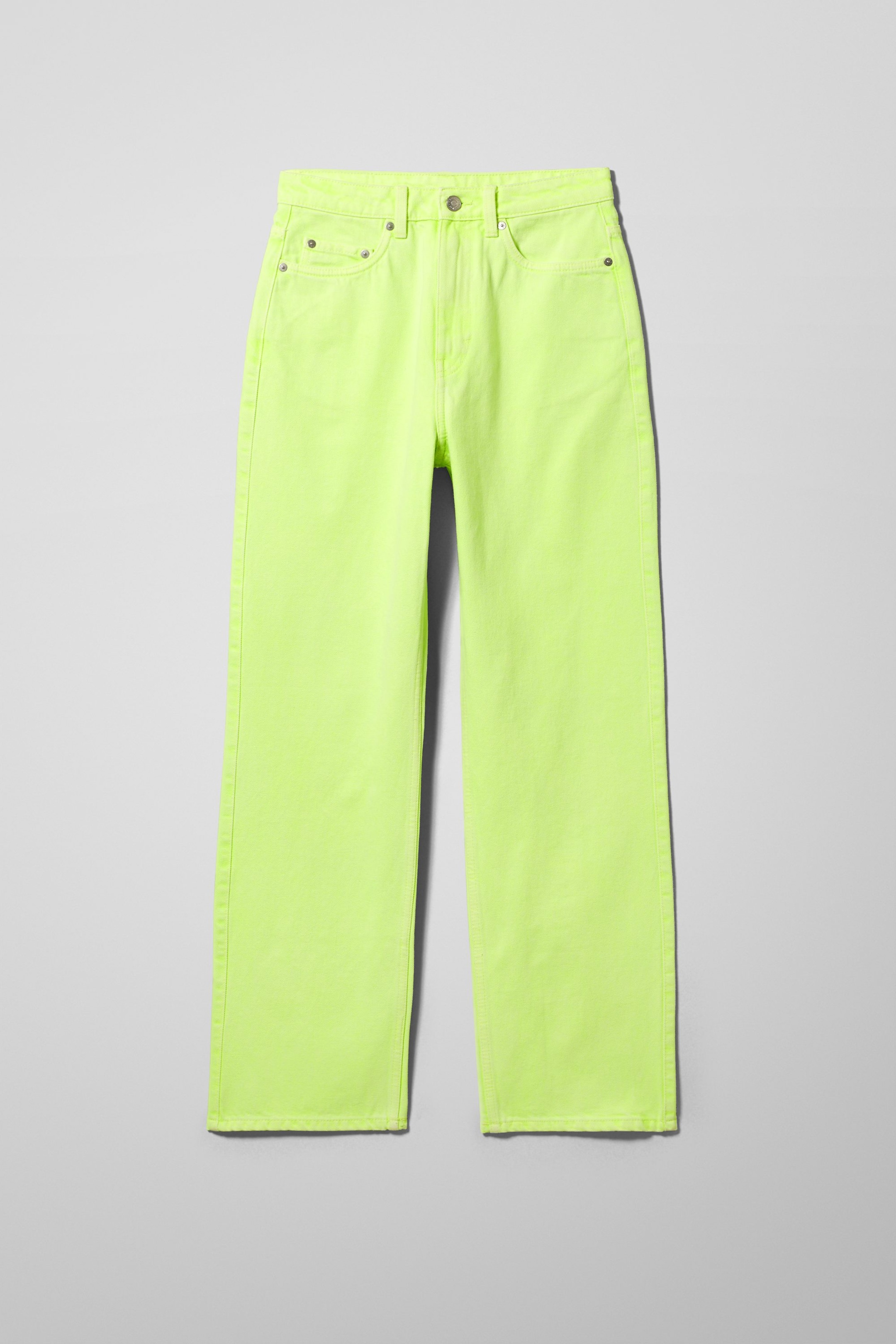 Freaky Green - Rowe Super High Waisted Regular Straight Jeans - 0