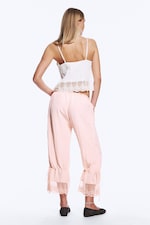 Weiß - Cropped Camisole mit Spitzenbesatz - 2