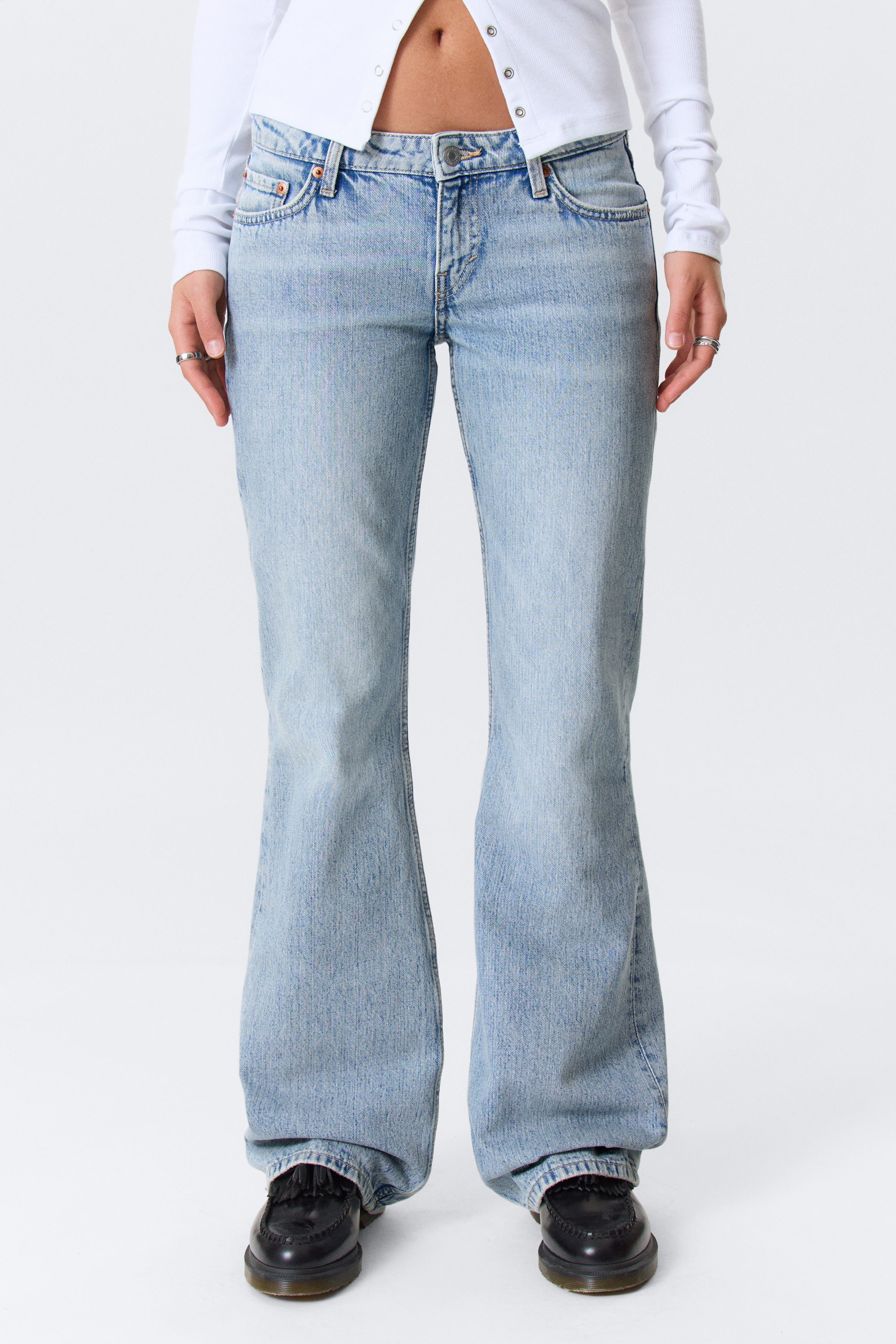 Lip Blue - Light Blue - Nova Low Rise Slim Bootcut Leg Jeans - 2