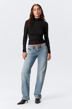 Blue Fade - Medium Blue - Arrow Low Rise Regular Straight Leg Jeans - 0