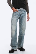 MC Blue - Medium Blue - Low-Rise Regular Straight Biker Jeans - 1