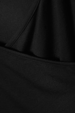 Black - Slim Long-Sleeved Wrap Top - 4