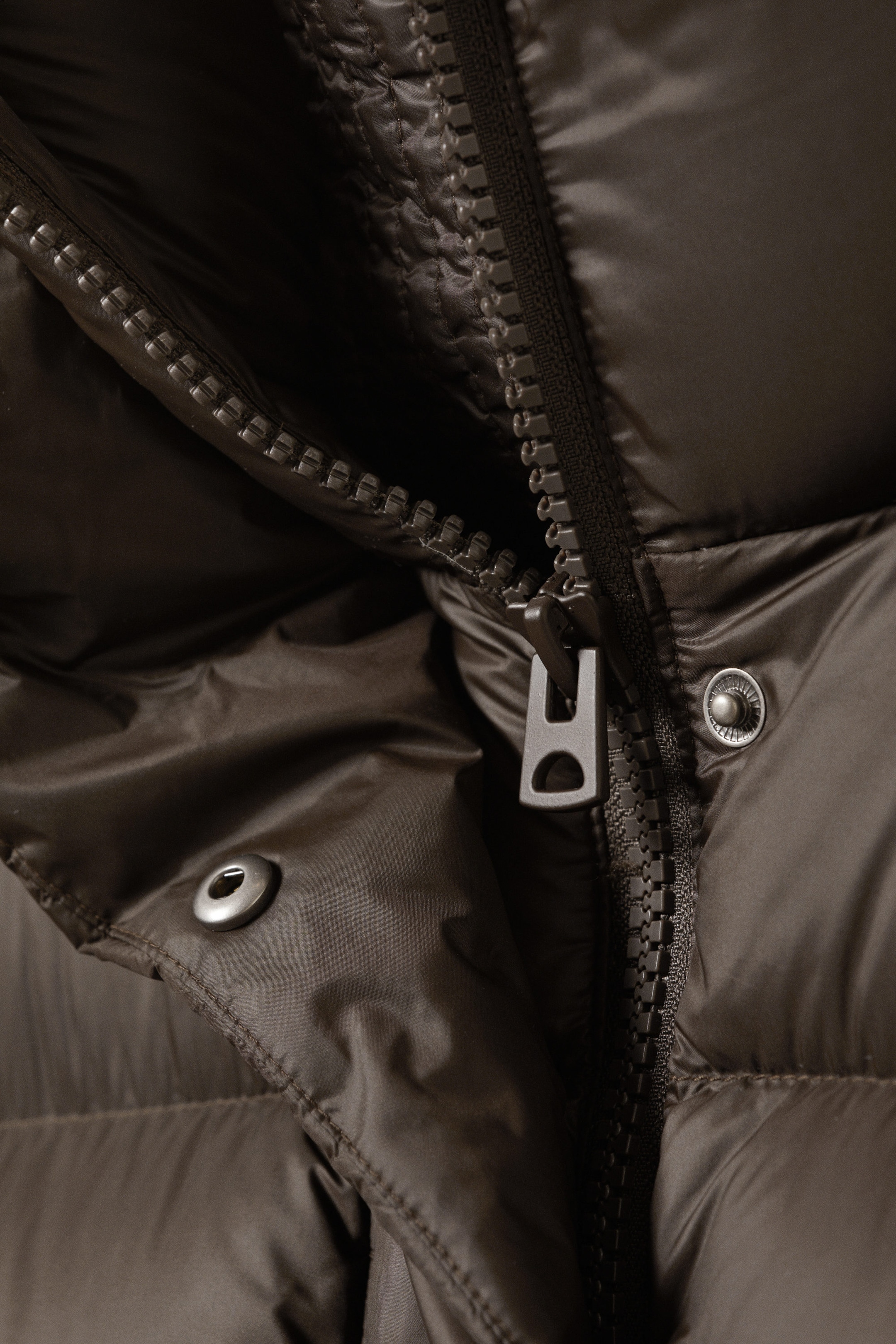 Dark Brown - Oversized Recycled Down Puffer Jacket - 5