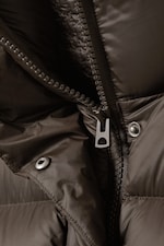 Dark Brown - Oversized Recycled Down Puffer Jacket - 5