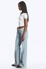 Lip Blue – lyseblå - Nova bootcut-jeans med lavt liv og smal passform - 2