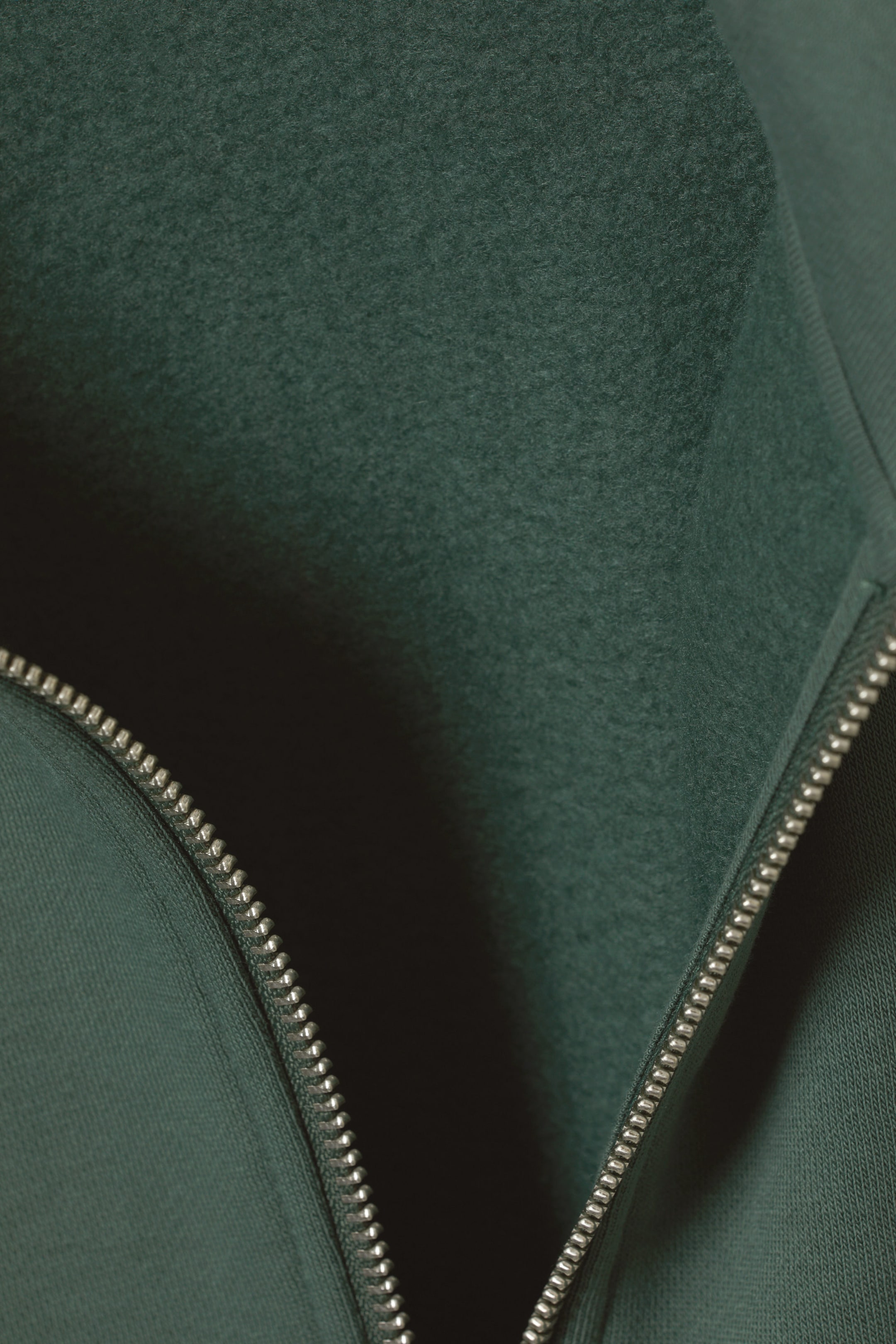 Dark Green - Relaxed Heavy Half Zip Sweater - 1