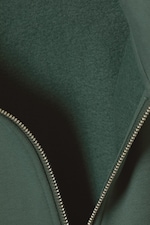 Dark Green - Relaxed Heavy Half Zip Sweater - 1