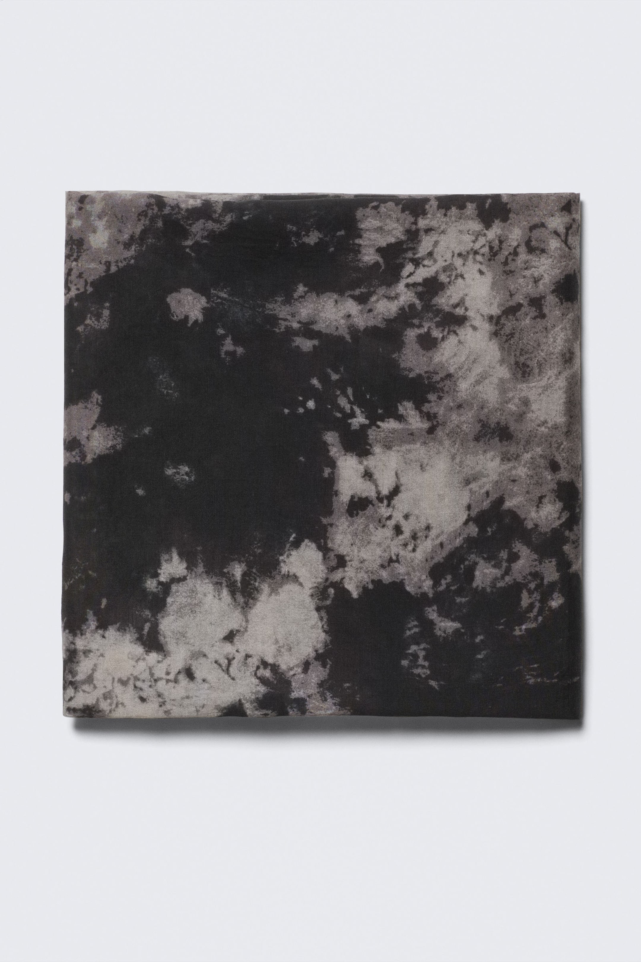 Black - Obsidian Cloud - Large Voile Scarf - 2