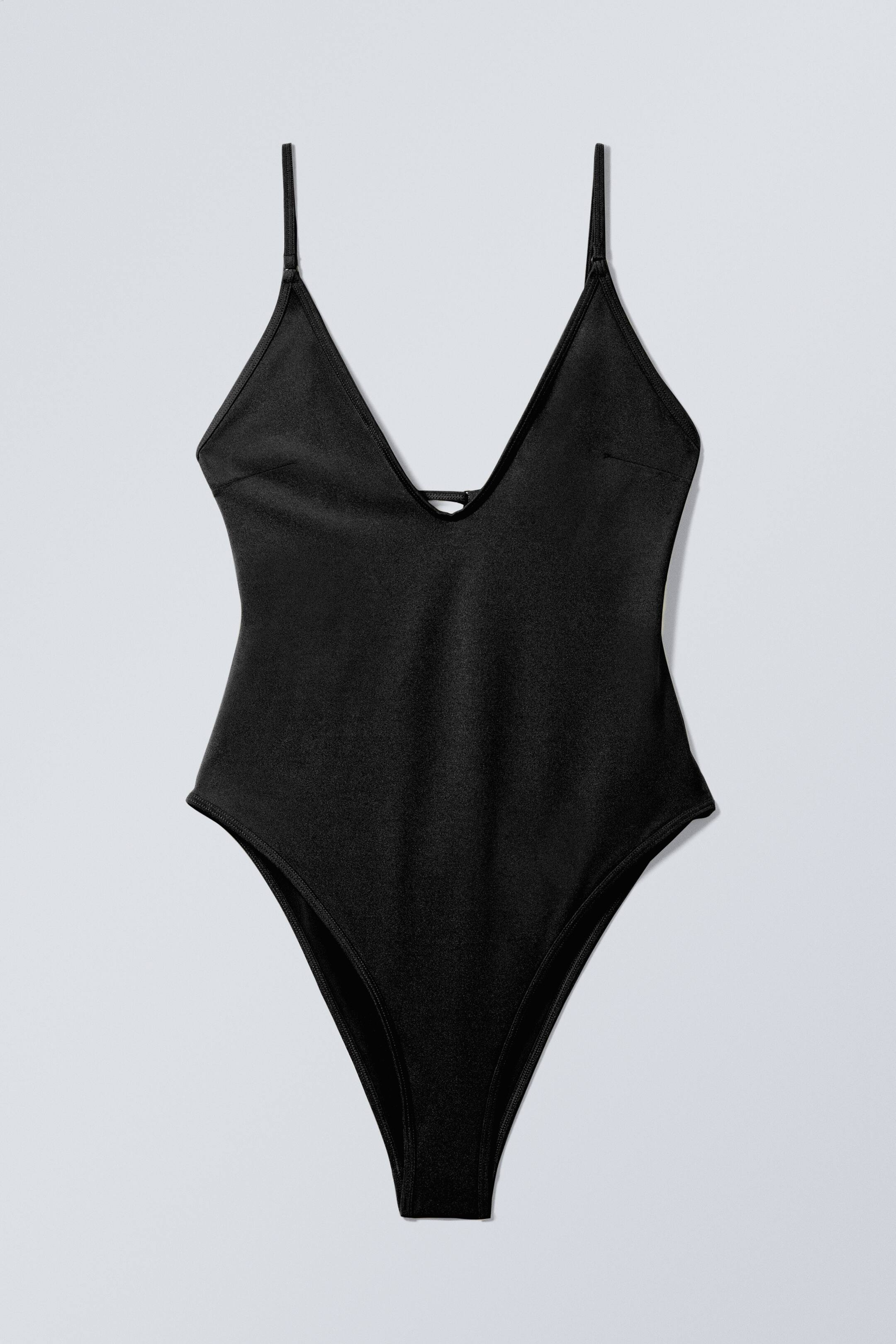 View larger image: Open Back Swimsuit - Black - Ladies | H&M GB 1