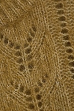 Dusty Khaki Green - Balloon-sleeve Mohair Blend Sweater - 5