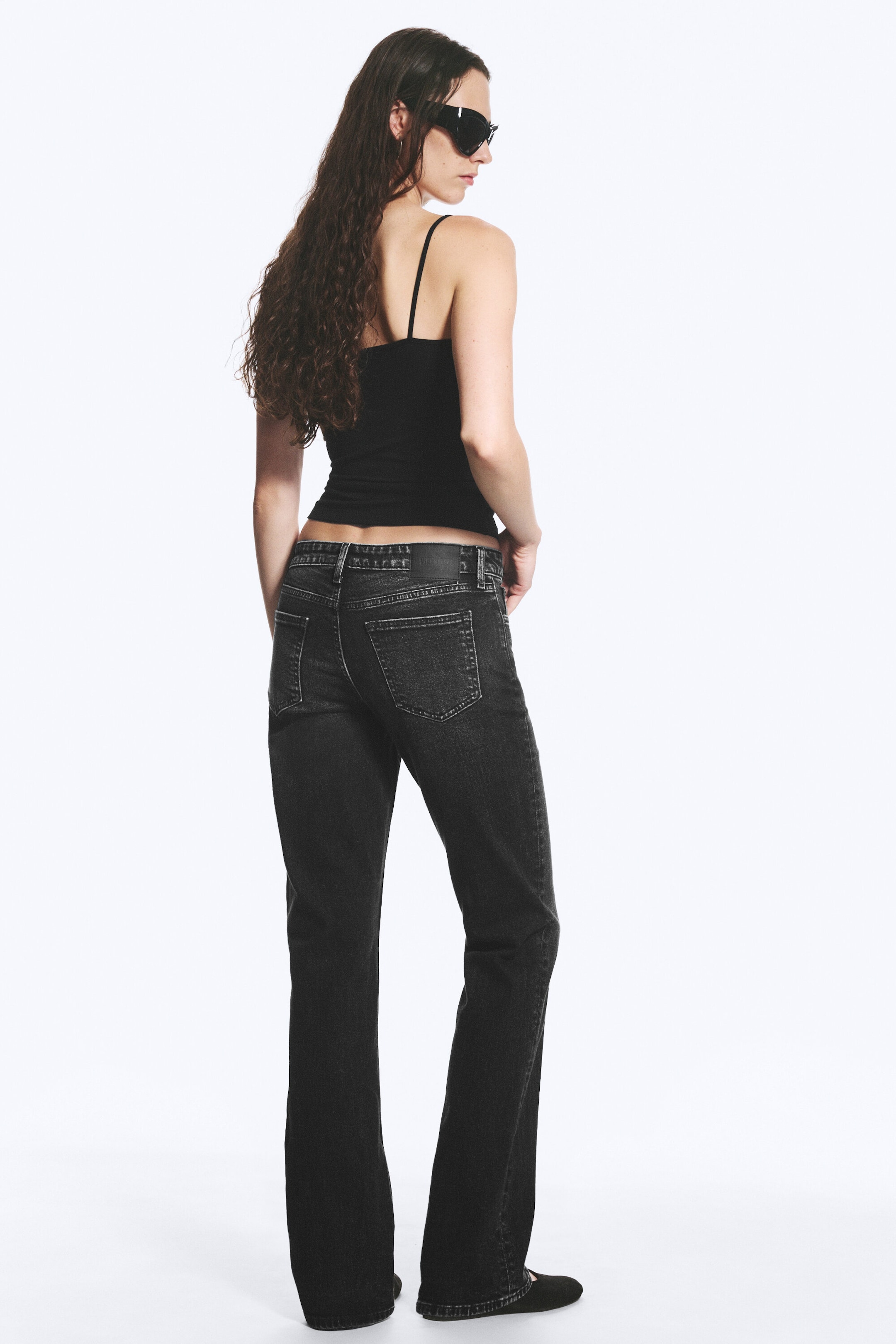 Paloma Black - Svart - Tension bootcut jeans med mellomhøy midje og smal passform - 3