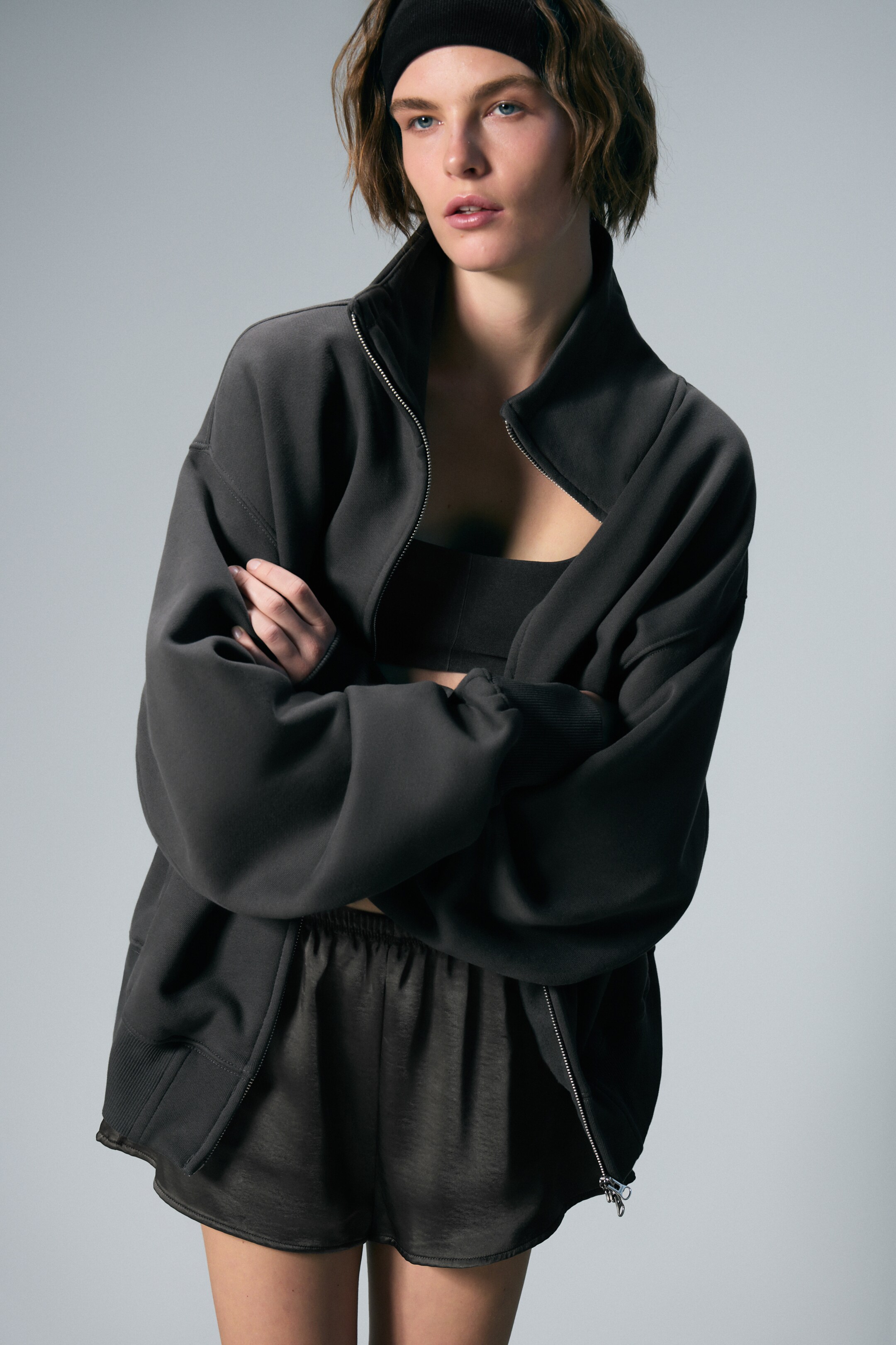 Visualizza immagine più grande: Boxer pigiama in satin lavato - Grigio scuro lavato - DONNA | H&M IT 3