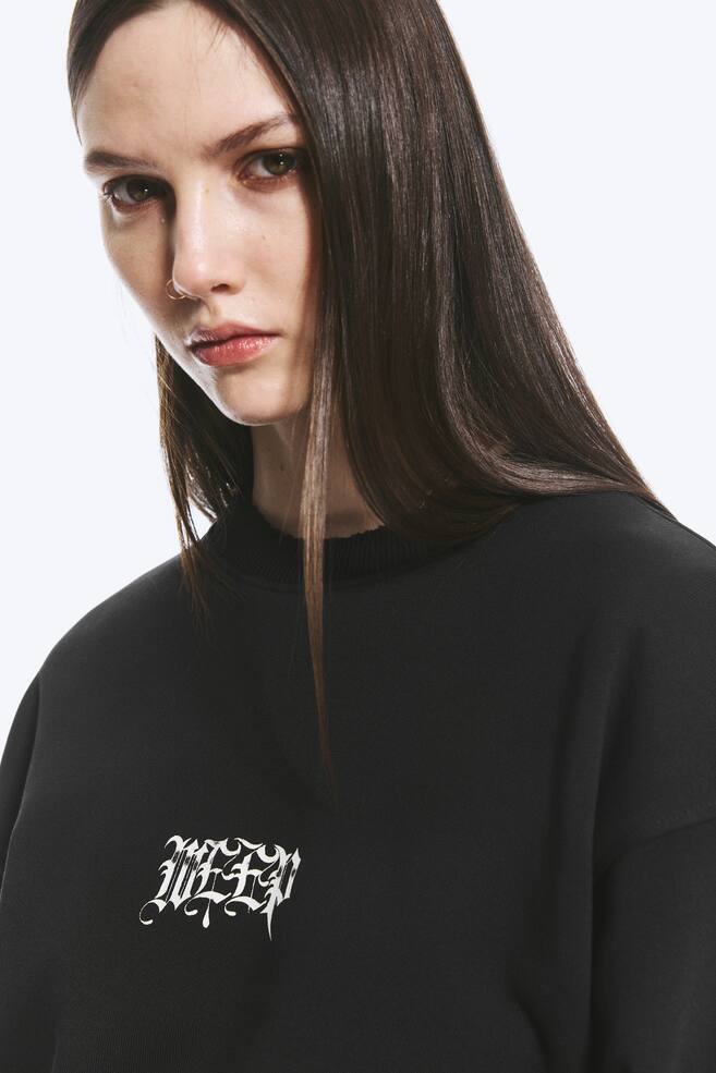 Yungblud - Bedrucktes Oversize-Sweatshirt-Off-black - 6