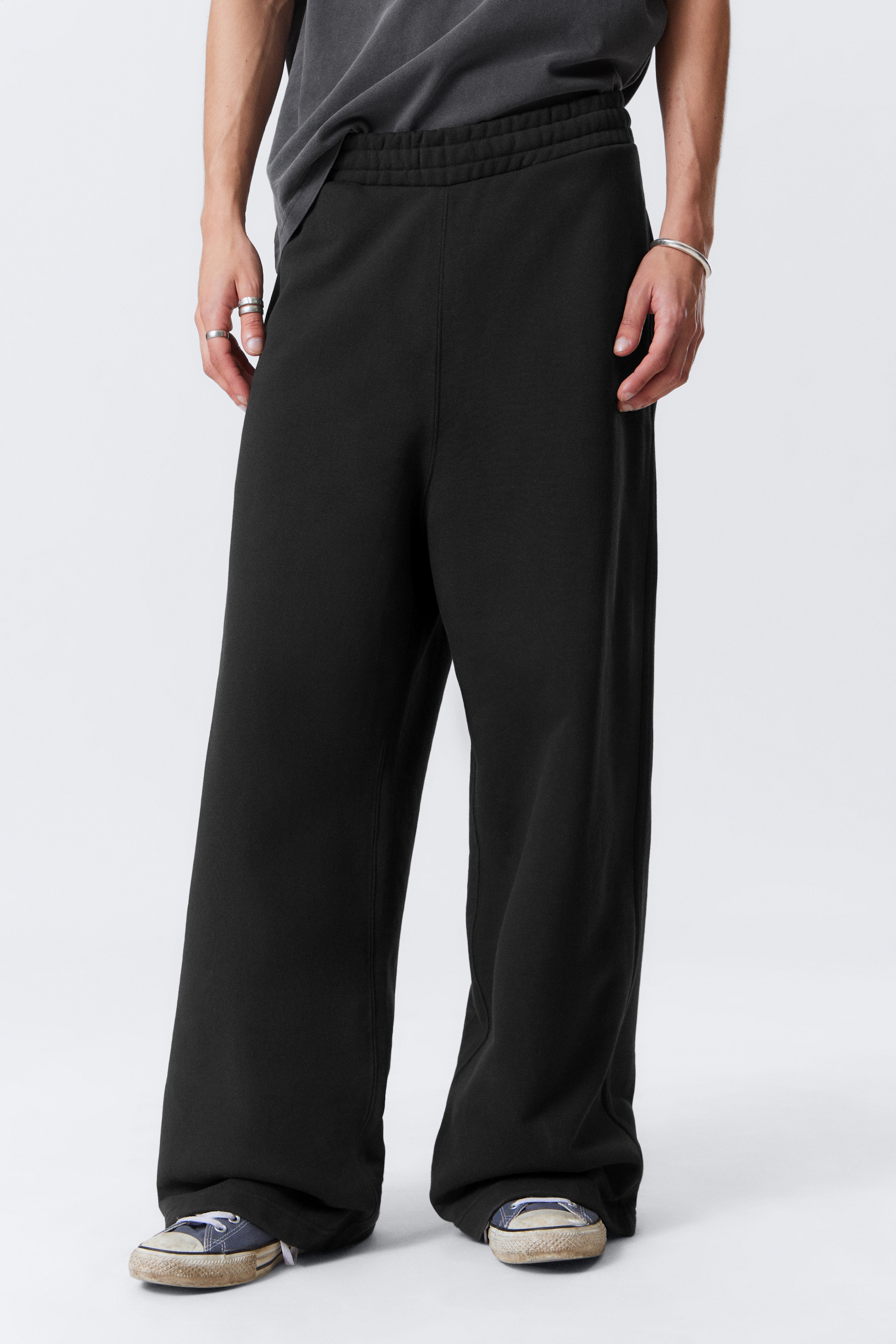 Größeres Bild anzeigen: Baggy Dropped Crotch Skater Sweatpants - Schwarz - Men | H&M AT 2