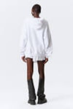 Weiß - Schwerer Oversized-Hoodie - 2