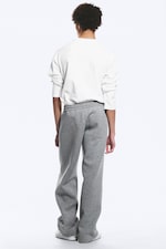 Grey Melange - Loose Fit Scuba Sweatpants - 5