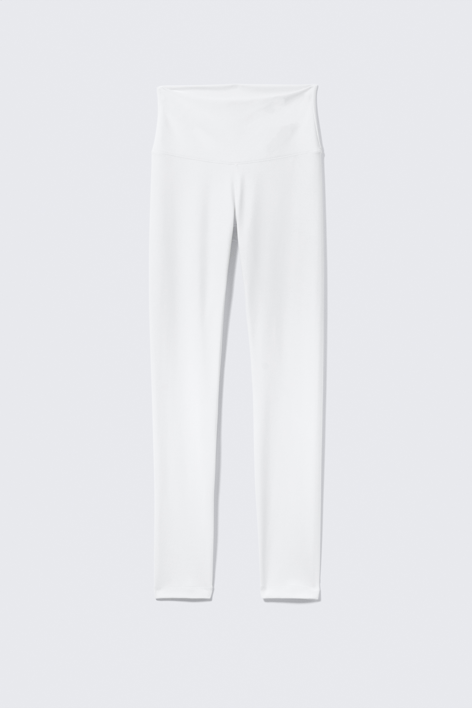 Magas derekú sportleggings - Fehér/Sötétbarna/Fekete