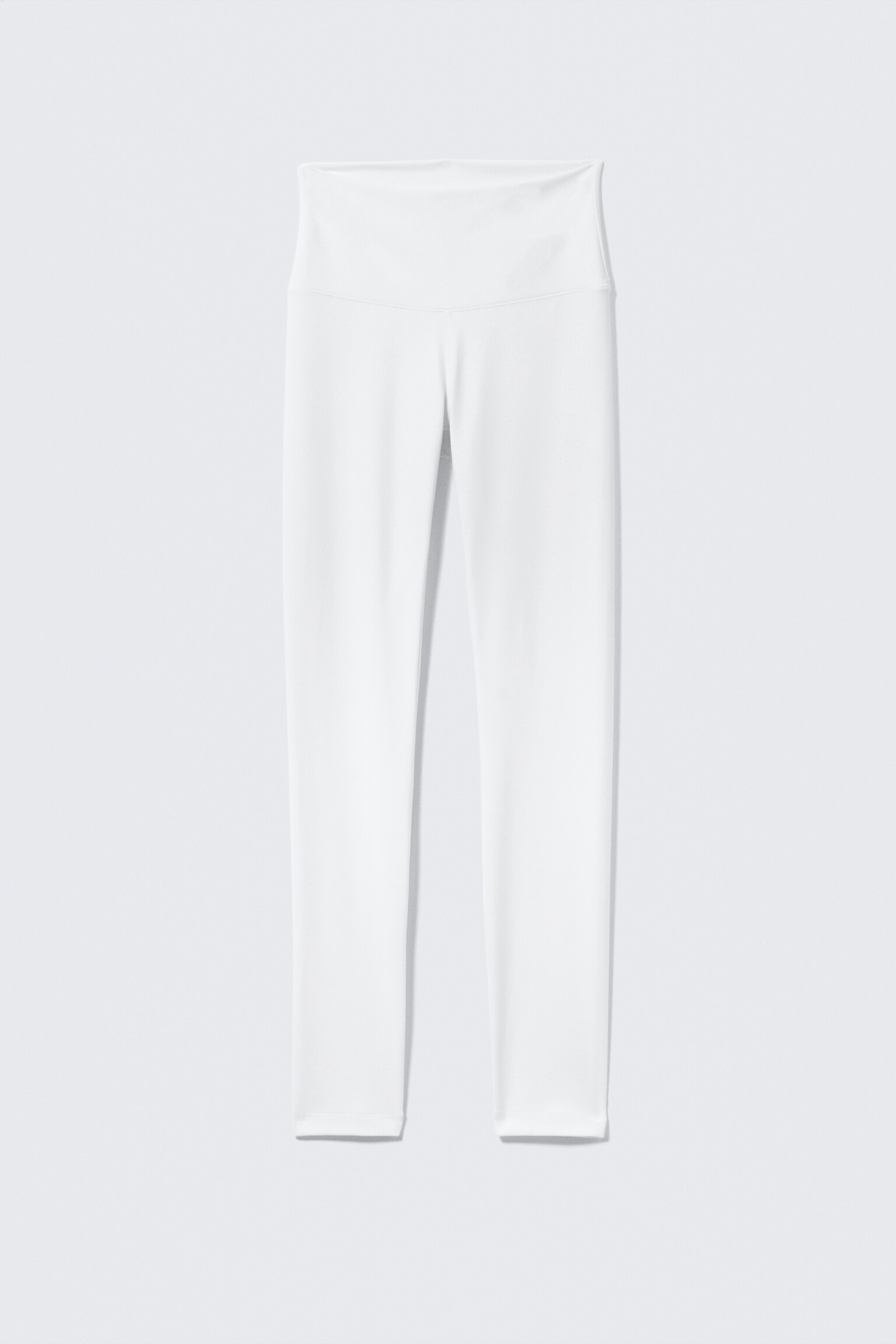 High Waisted Sports Tights - White/Dark Brown/Black - 2