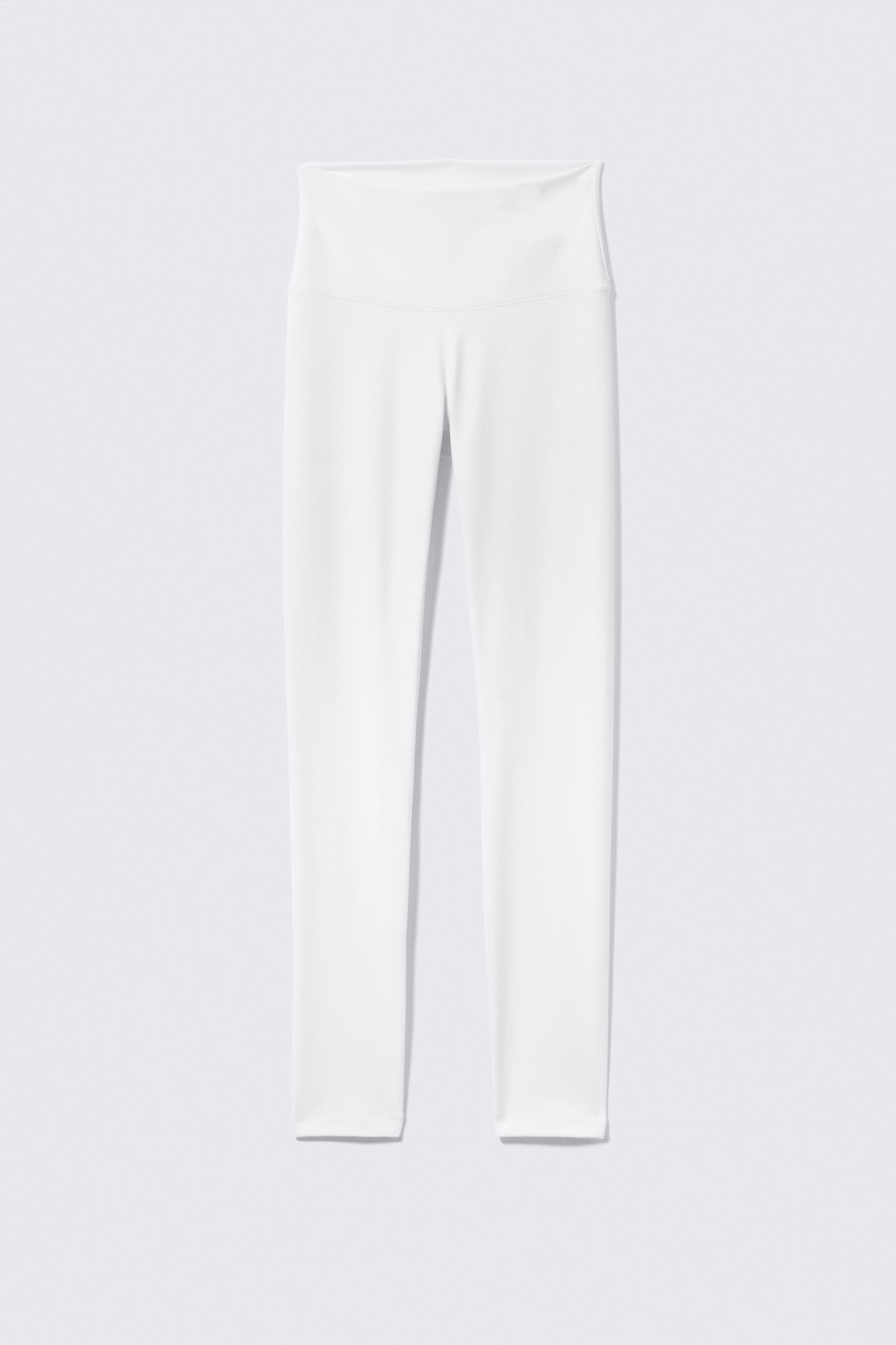 High Waisted Sports Tights - White/Dark Brown/Black - 2