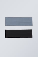 Black & grey - 2-pack Emma headband - 0