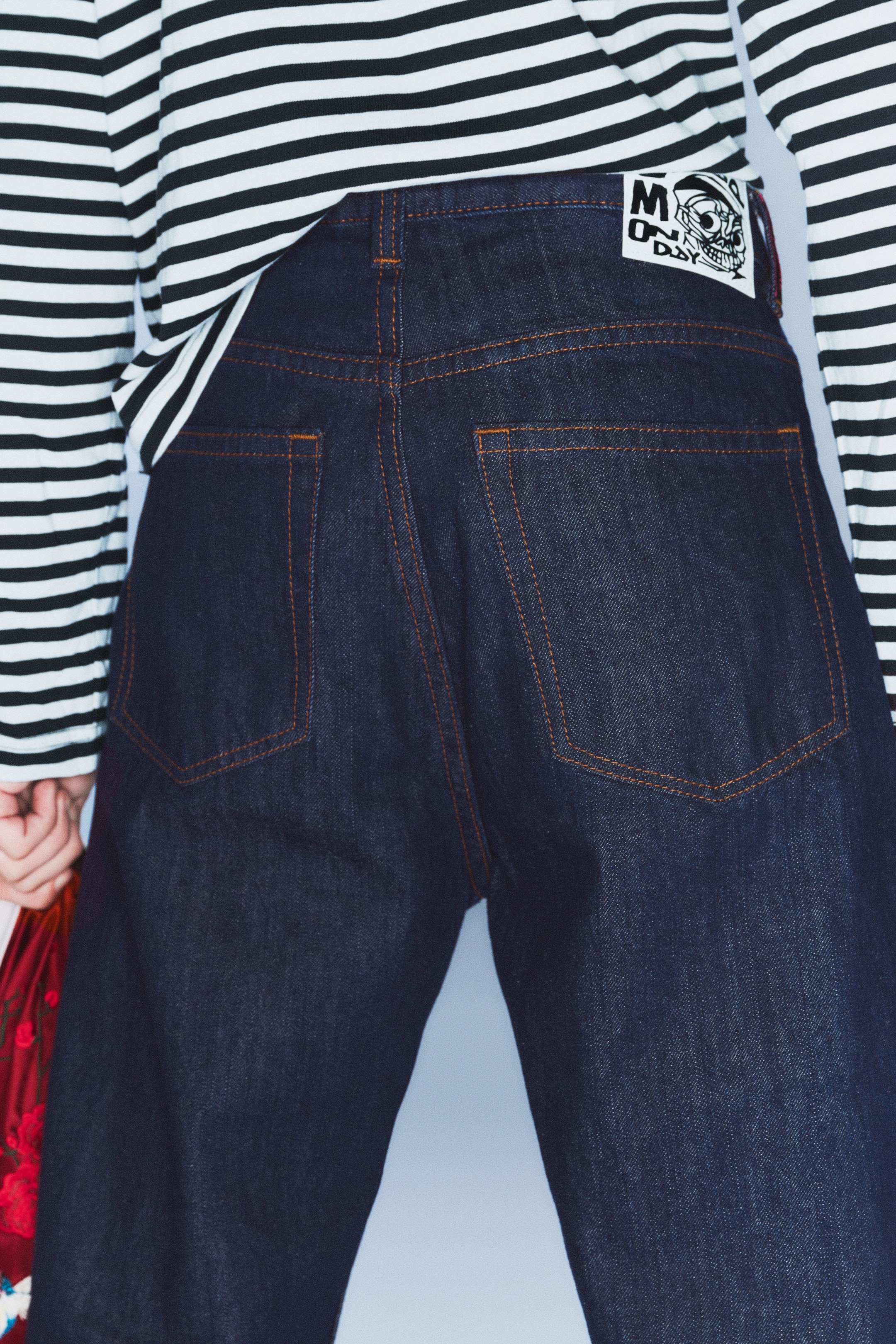 Blue Rinse - Dark Blue - Boo Bootleg Low Rise Regular Bootcut Jeans - 5