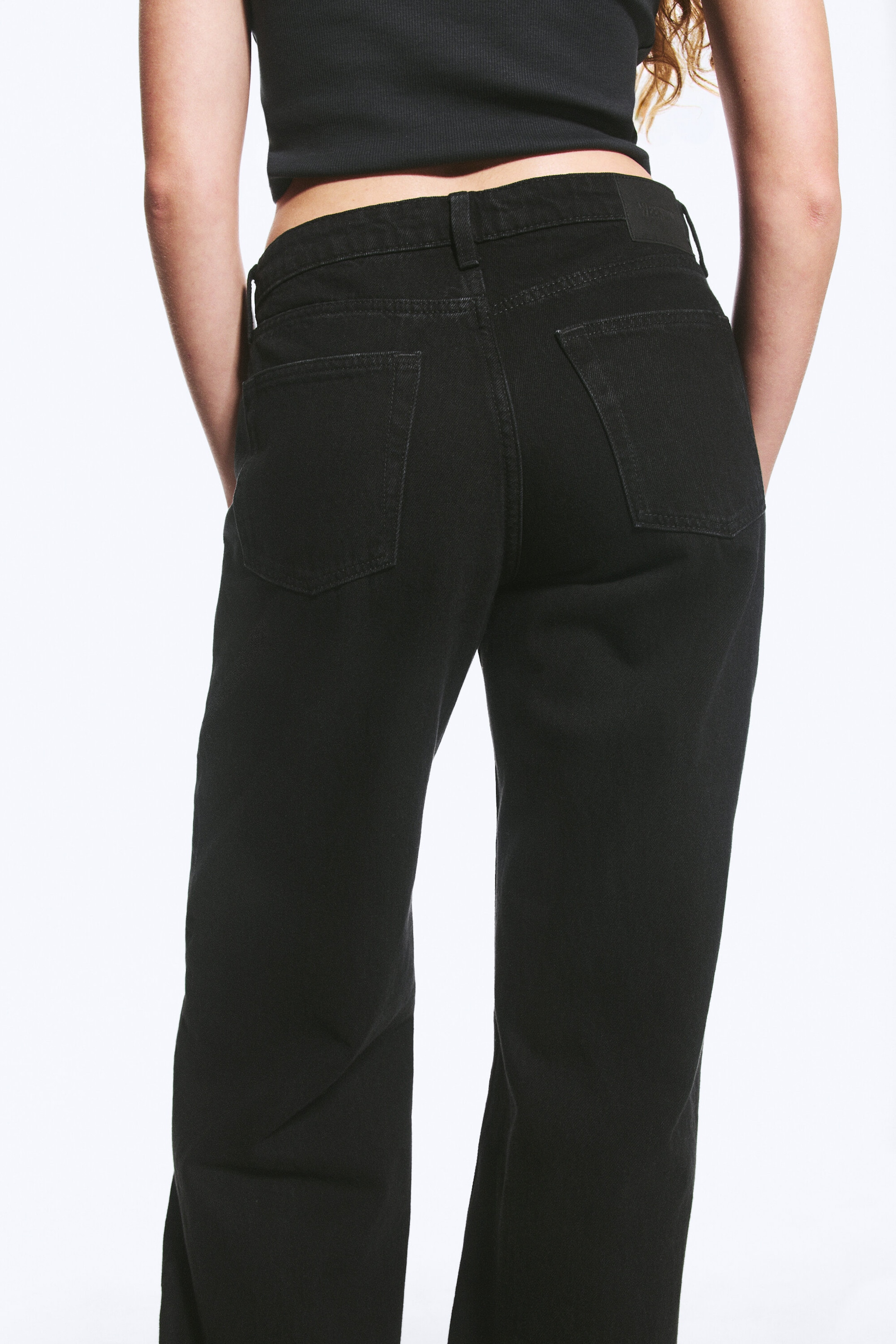 Tuned Black – Noir - Jean jambe large taille mi-haute Paz - 3
