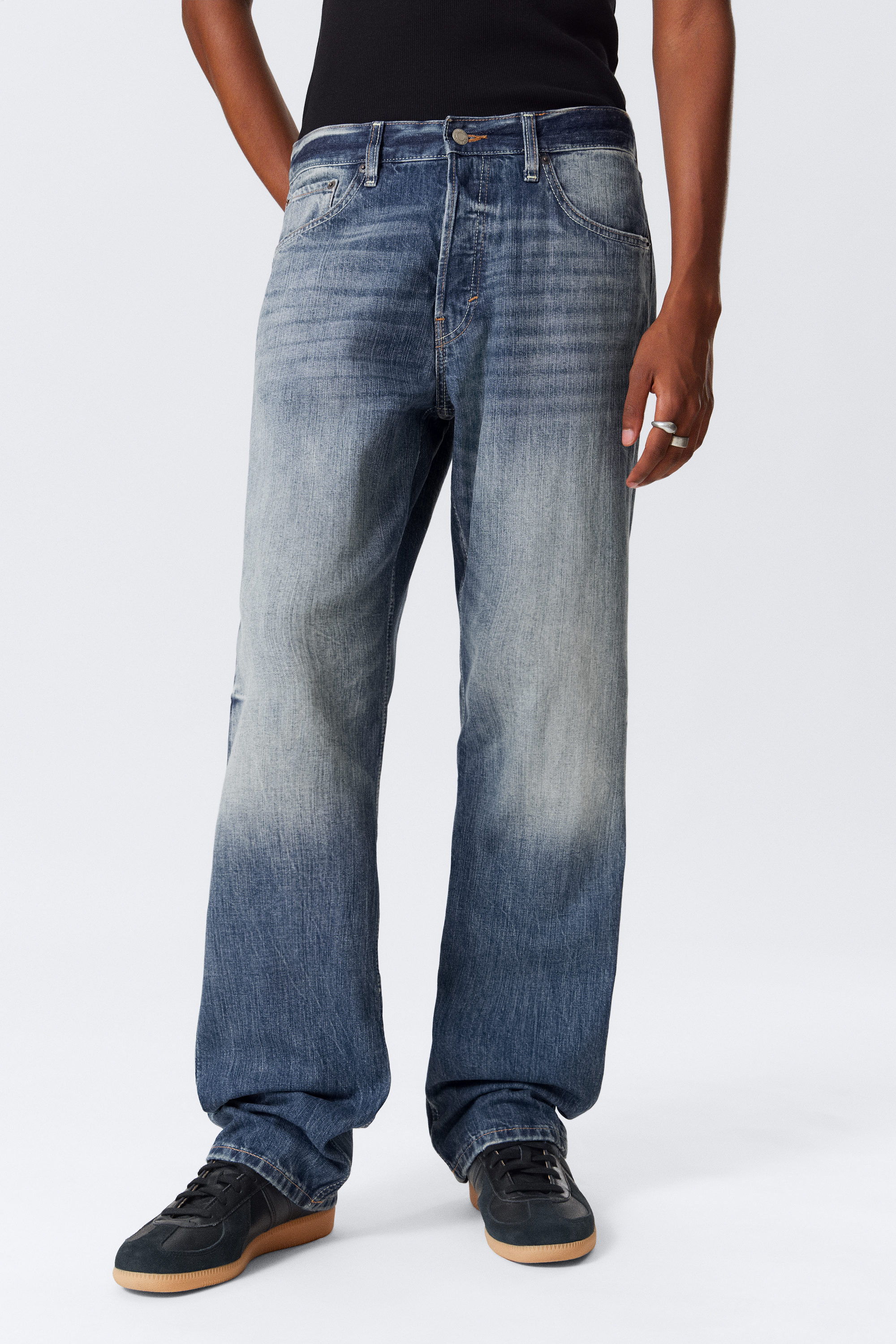 Board Blue - Medium Blue - Orbit Mid Rise Regular Straight Leg Jeans - 4