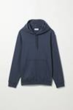 Blau - Klassischer, mittelschwerer Hoodie - 0