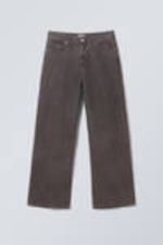 Washed Dark Brown - Astro Loose Baggy Corduroy Trousers - 0