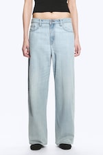 Ghost Blue - Light Blue - Missy Low Rise Loose Straight Leg Jeans - 1
