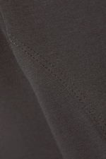 Dark Grey - Seam Long Sleeve Crop Top - 1
