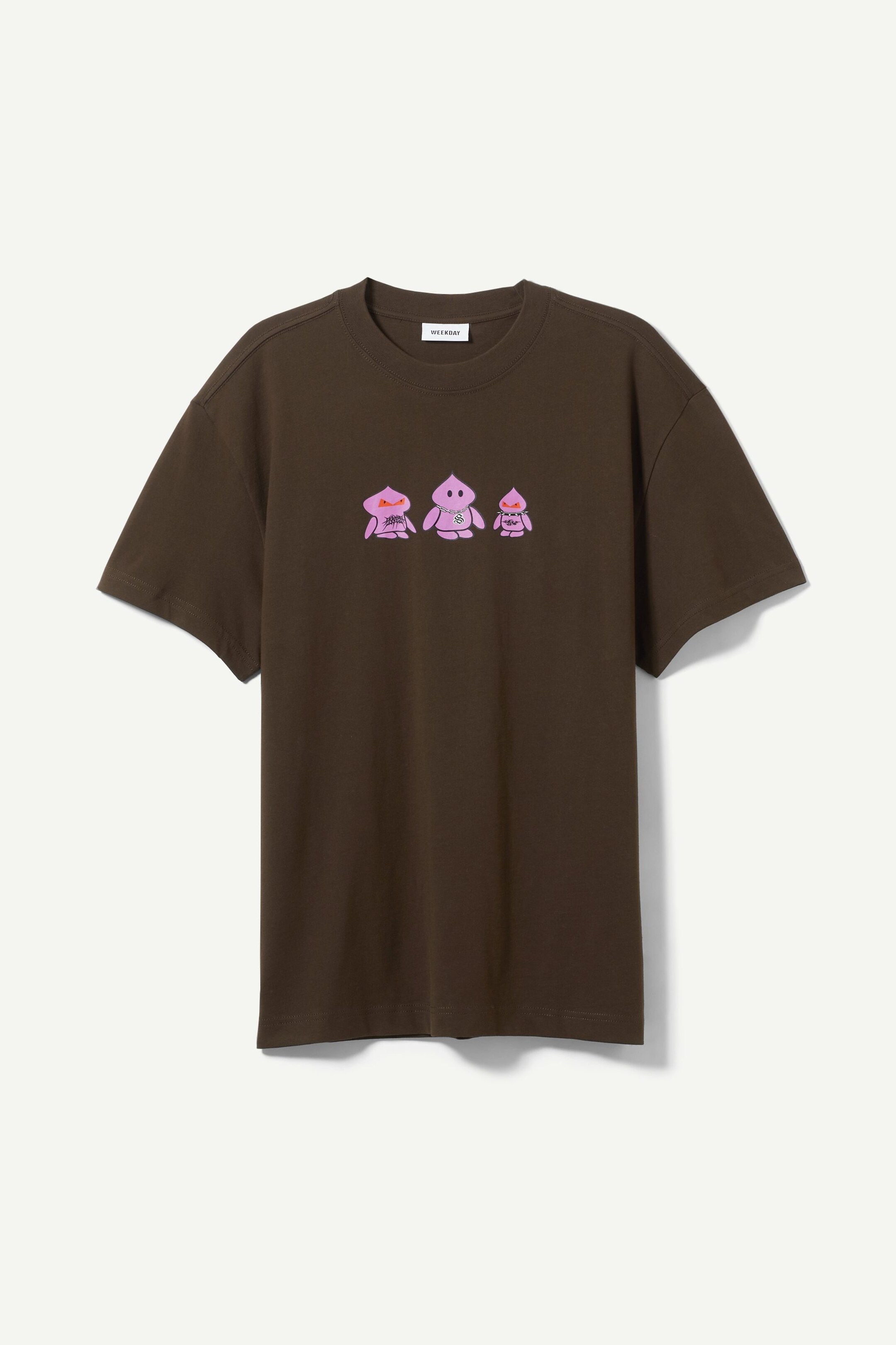 Bruin met boze bende - Oversized T-shirt met grafische print - 0