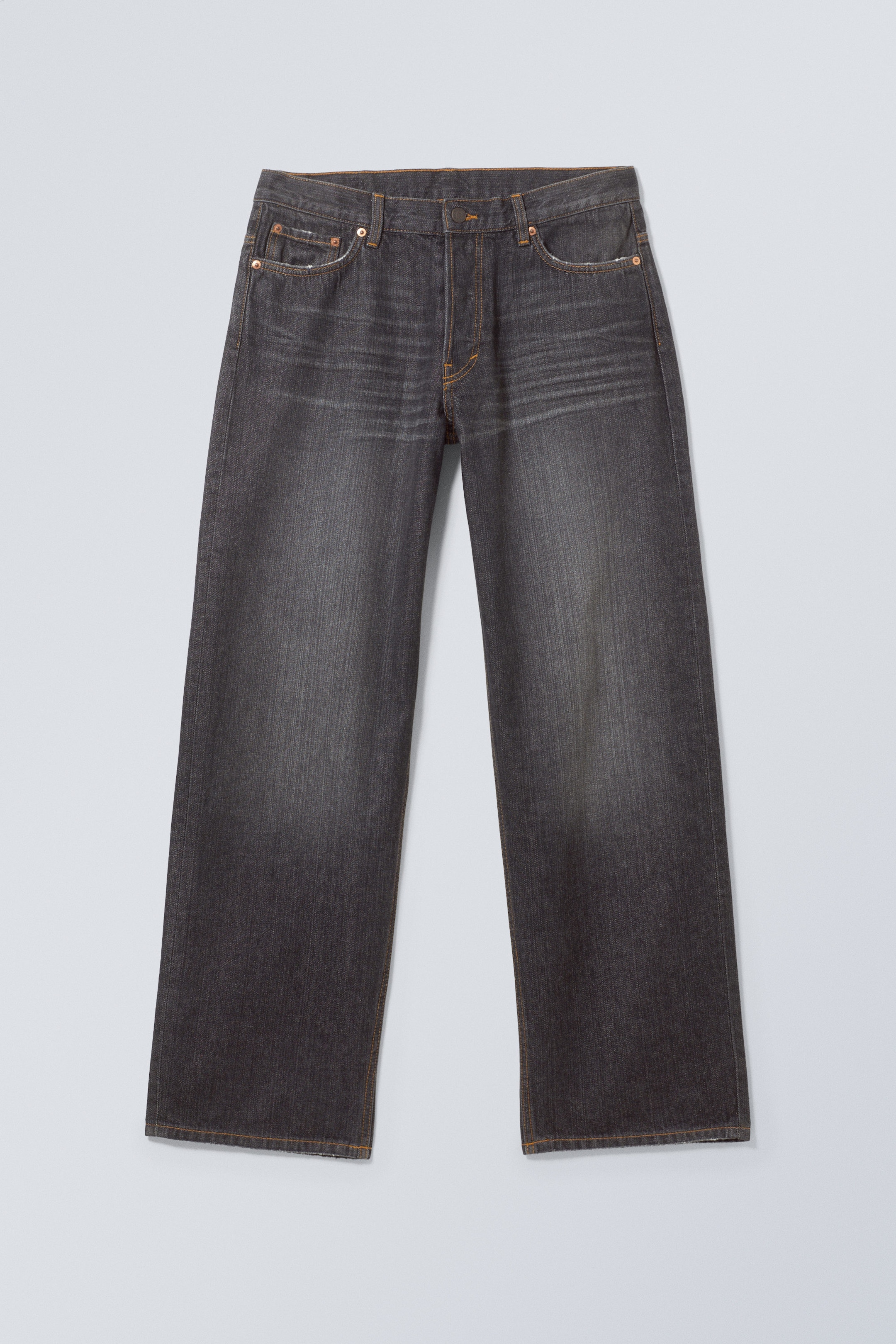Aschschwarz - Lockere Jeans Sphere mit tief sitzendem Bund - 0