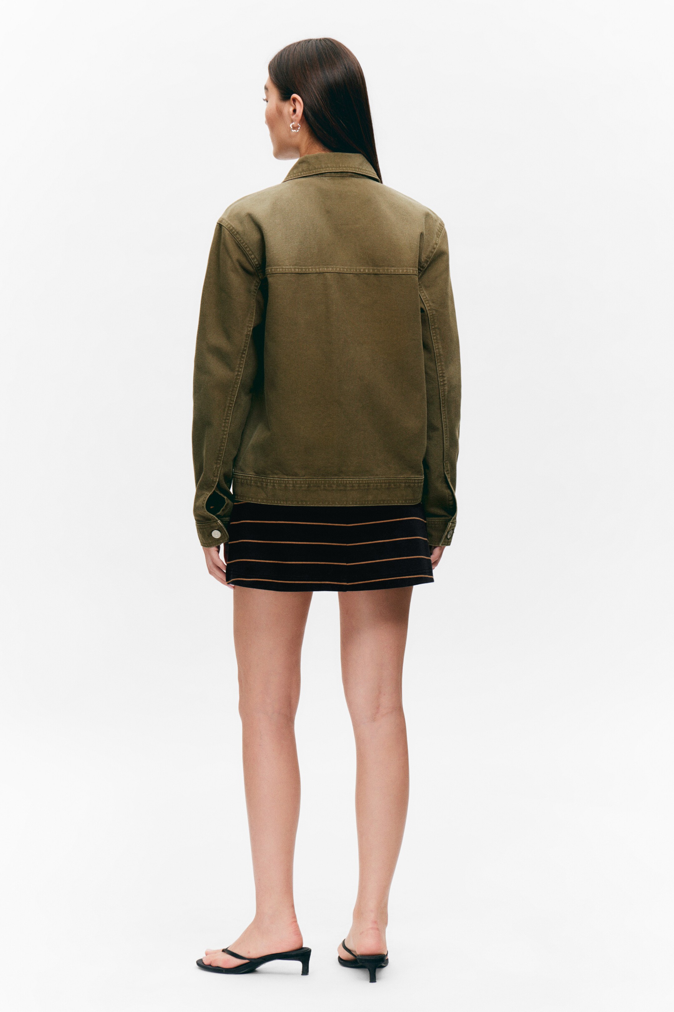 Größeres Bild anzeigen: Oxford-Jacke mit Zwei-Wege-Reißverschluss - Dunkles Khakigrün - Ladies | H&M AT 4