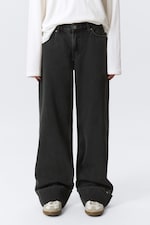 Elegie Black - Noir - Jean ample taille basse à jambes larges et ourlets - 1